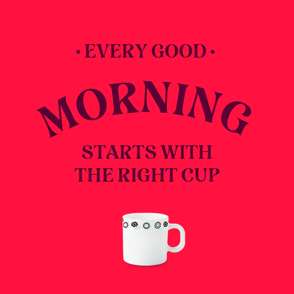 Larah by Borosil Universe Mug Set, 100ml x 6