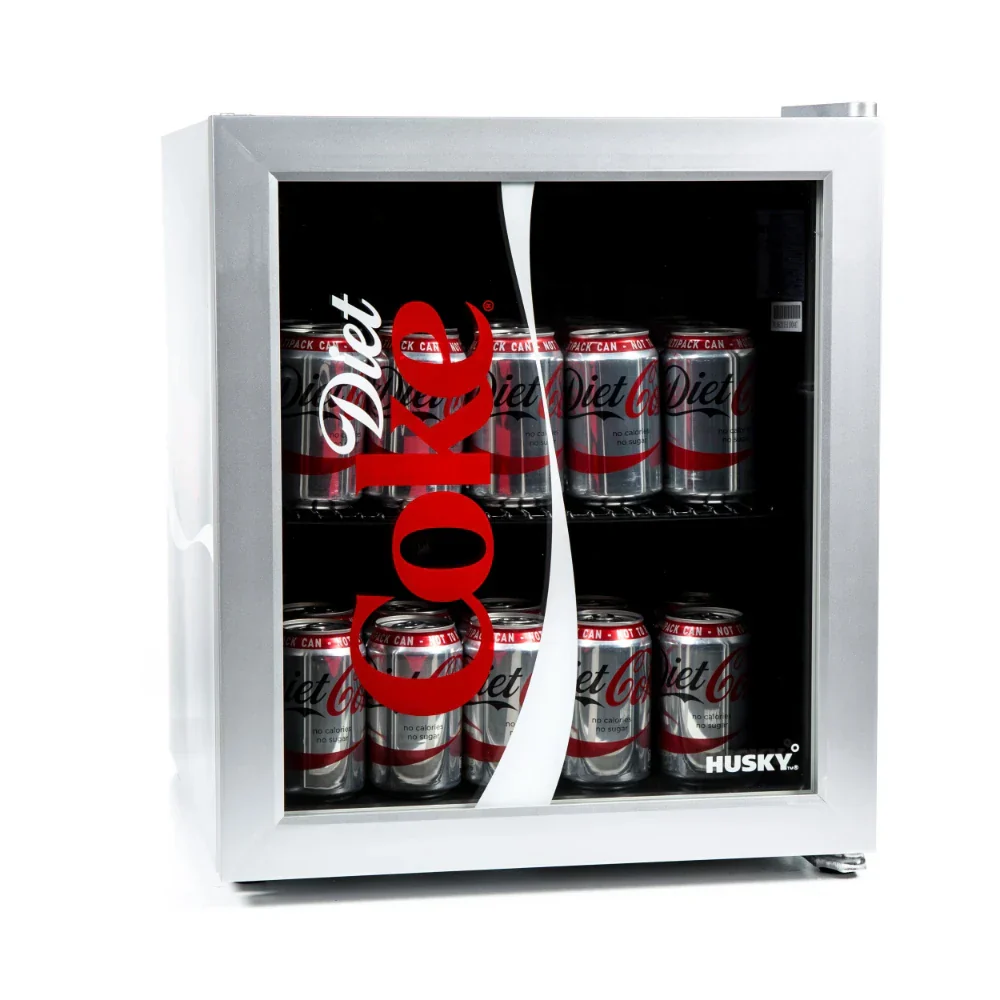 Husky 48 Litre Diet Coke Mini Fridge Cooler - Silver | HUS-HY209-HU-E