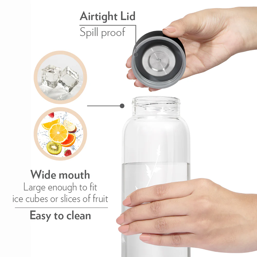 Crysto White Krip Glass Bottle