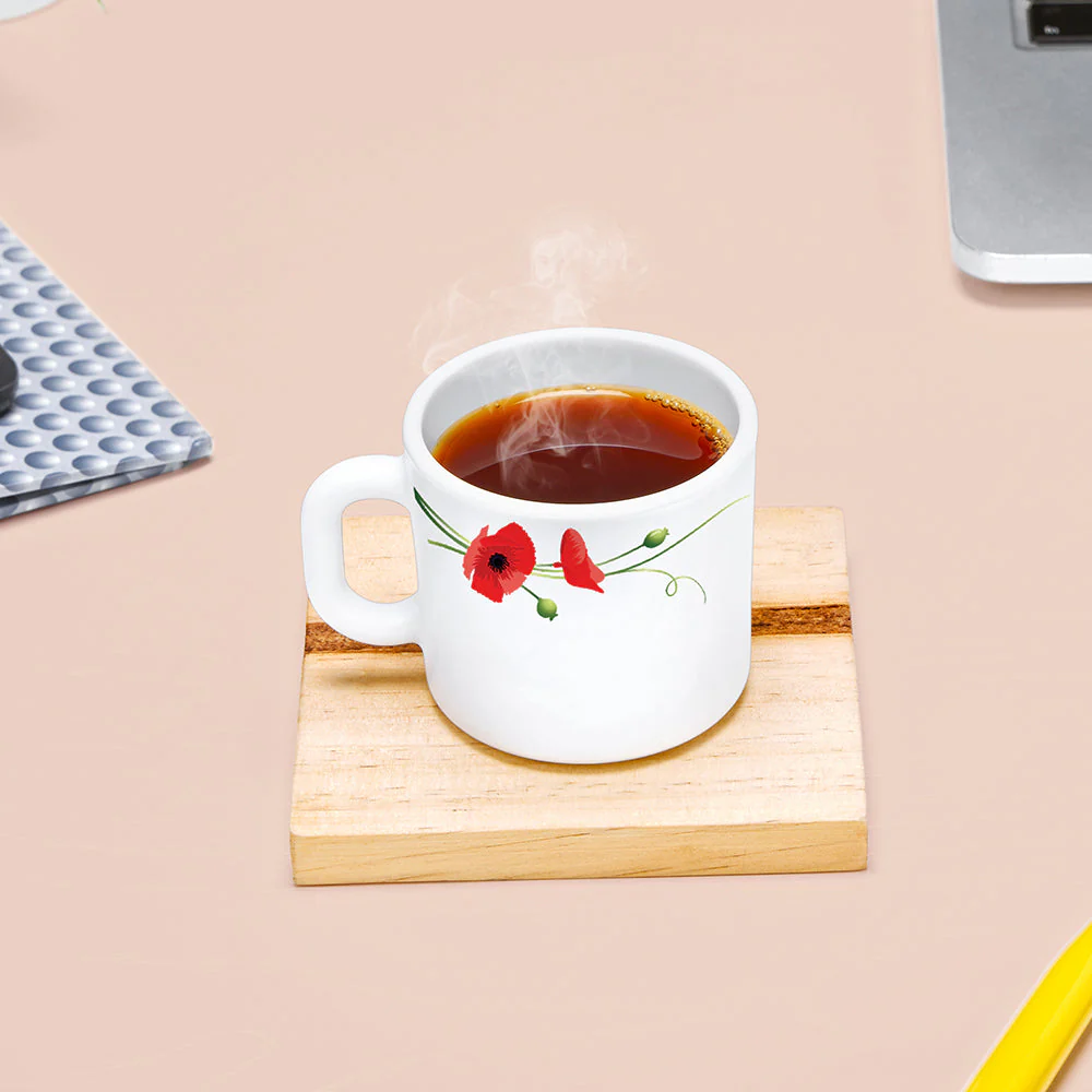 Red Carnation Mug Set, 6 x 180ml