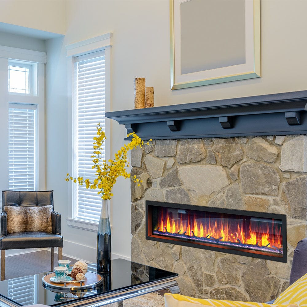 Dynasty 74-in Cascade Linear Electric Fireplace