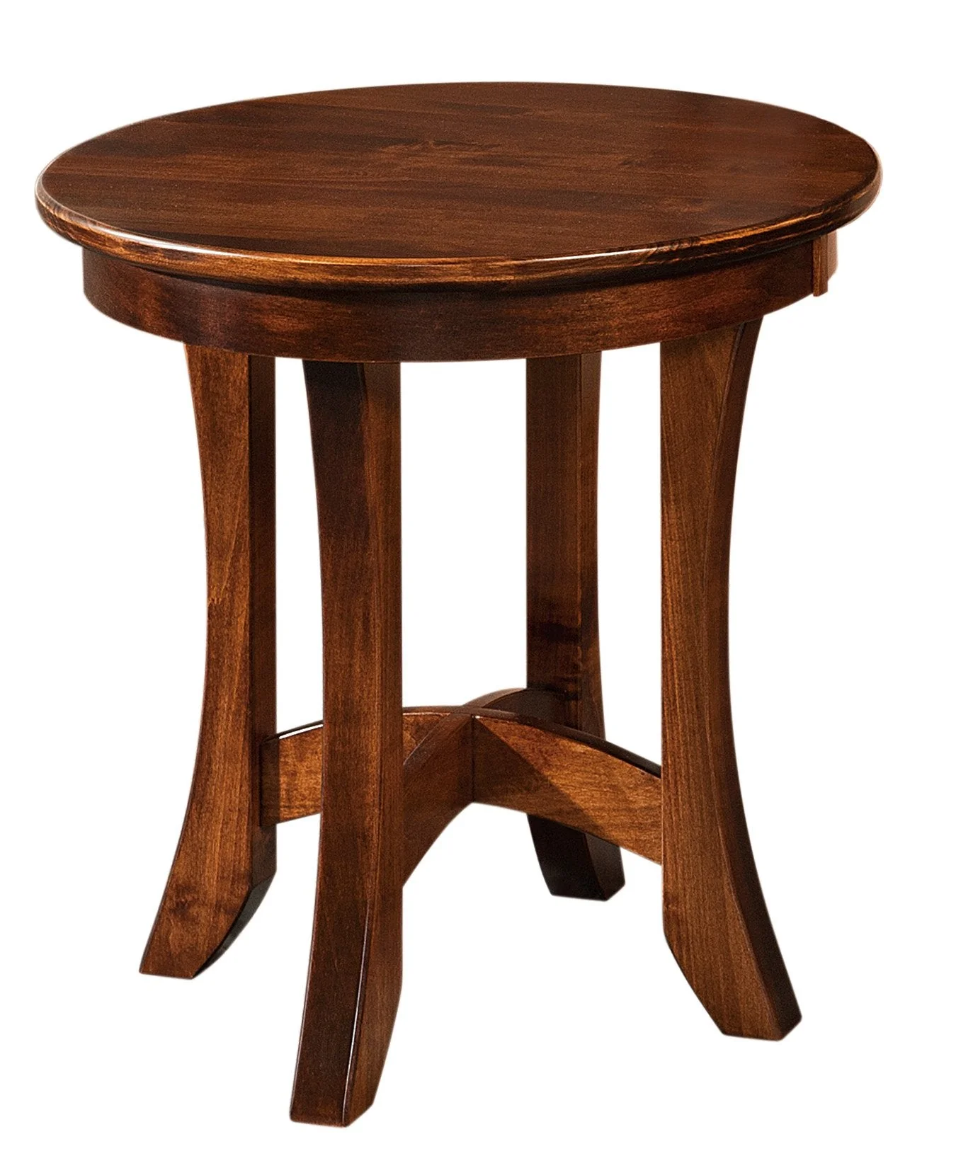 Amish Carona Round End Table