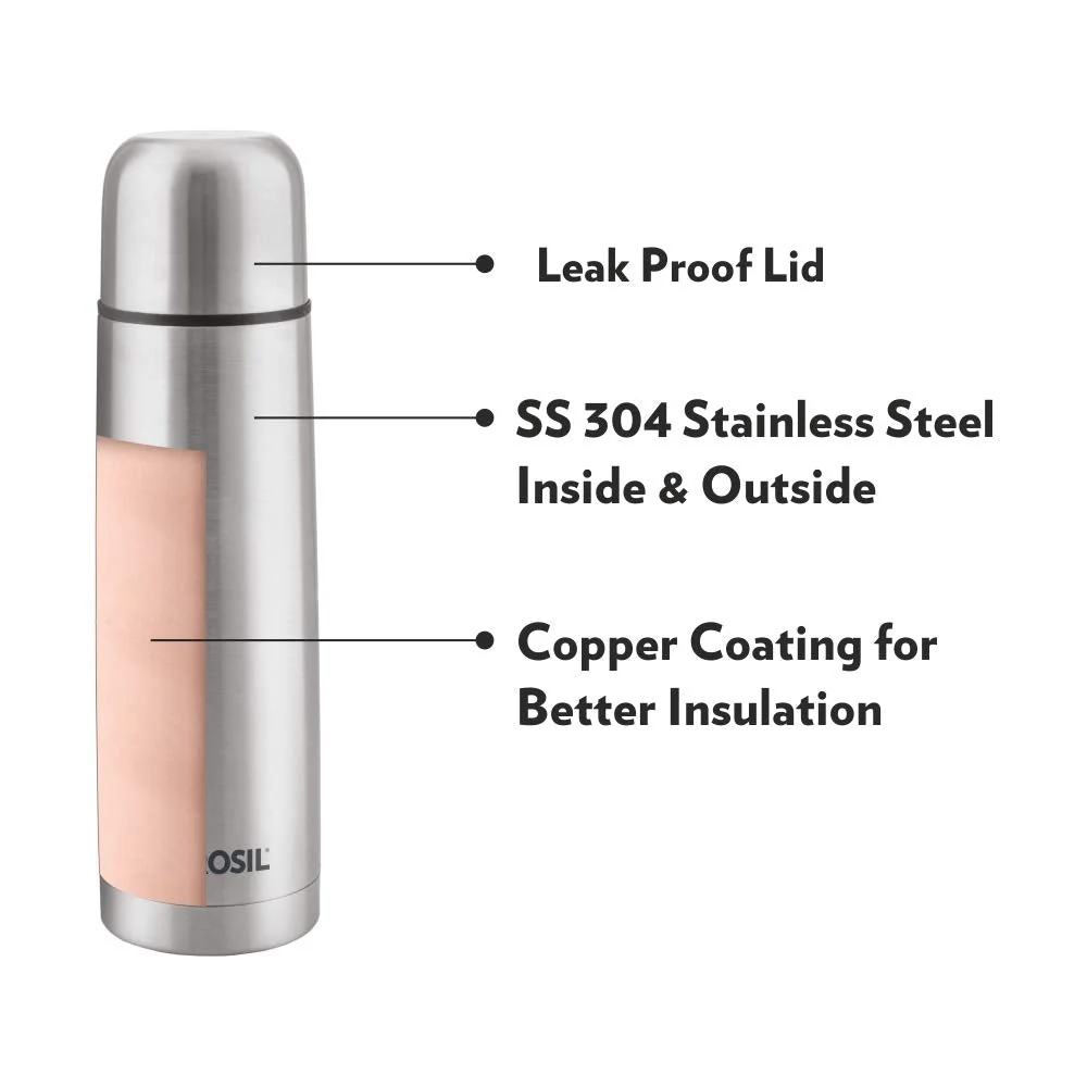 Borosil Thermo Flask, Black-CP