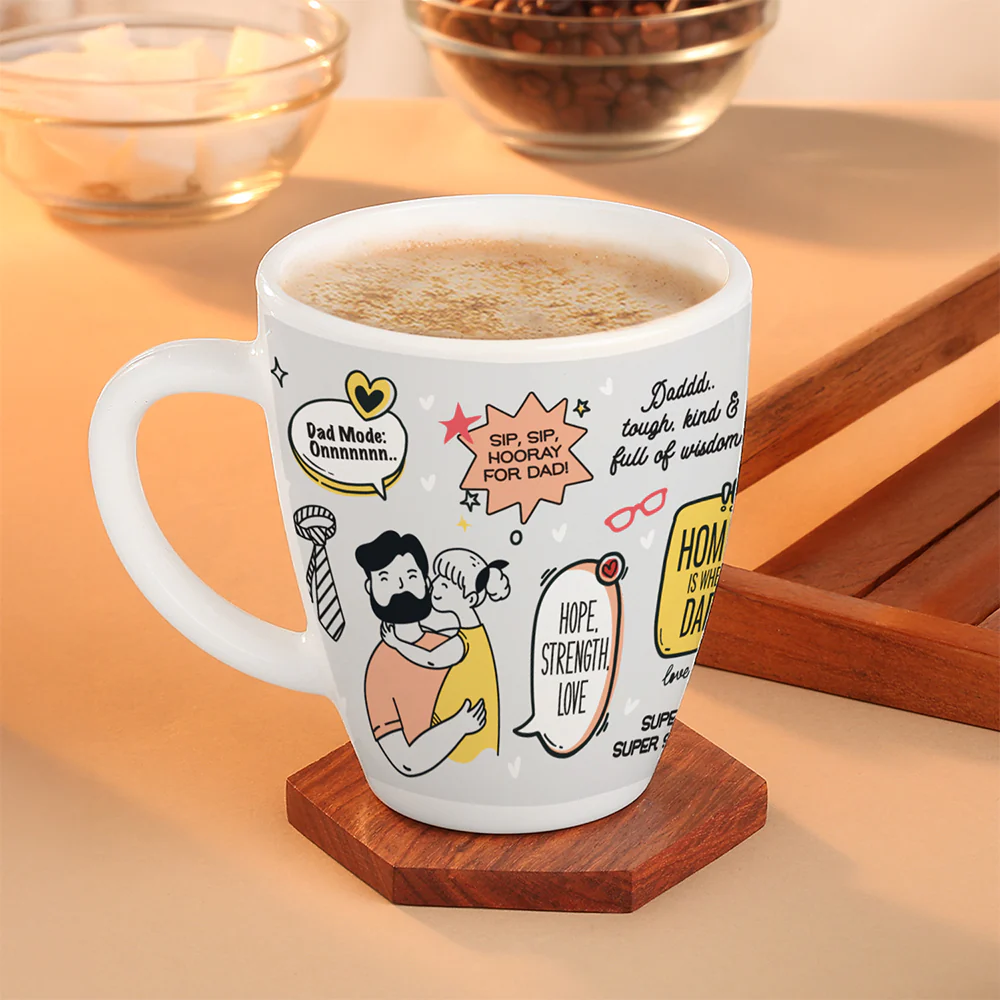 Larah by Borosil Father's Day Opalware Mug Legend, 390ml