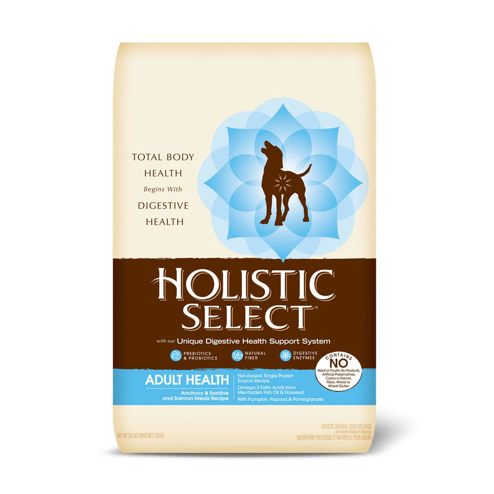 Holistic Select® Adult Health Anchovy & Sardine & Salmon Meals Recipe Dog Food 30 Lbs