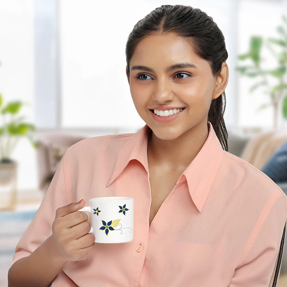 Larah by Borosil Viva Mug Set, 180ml x 6