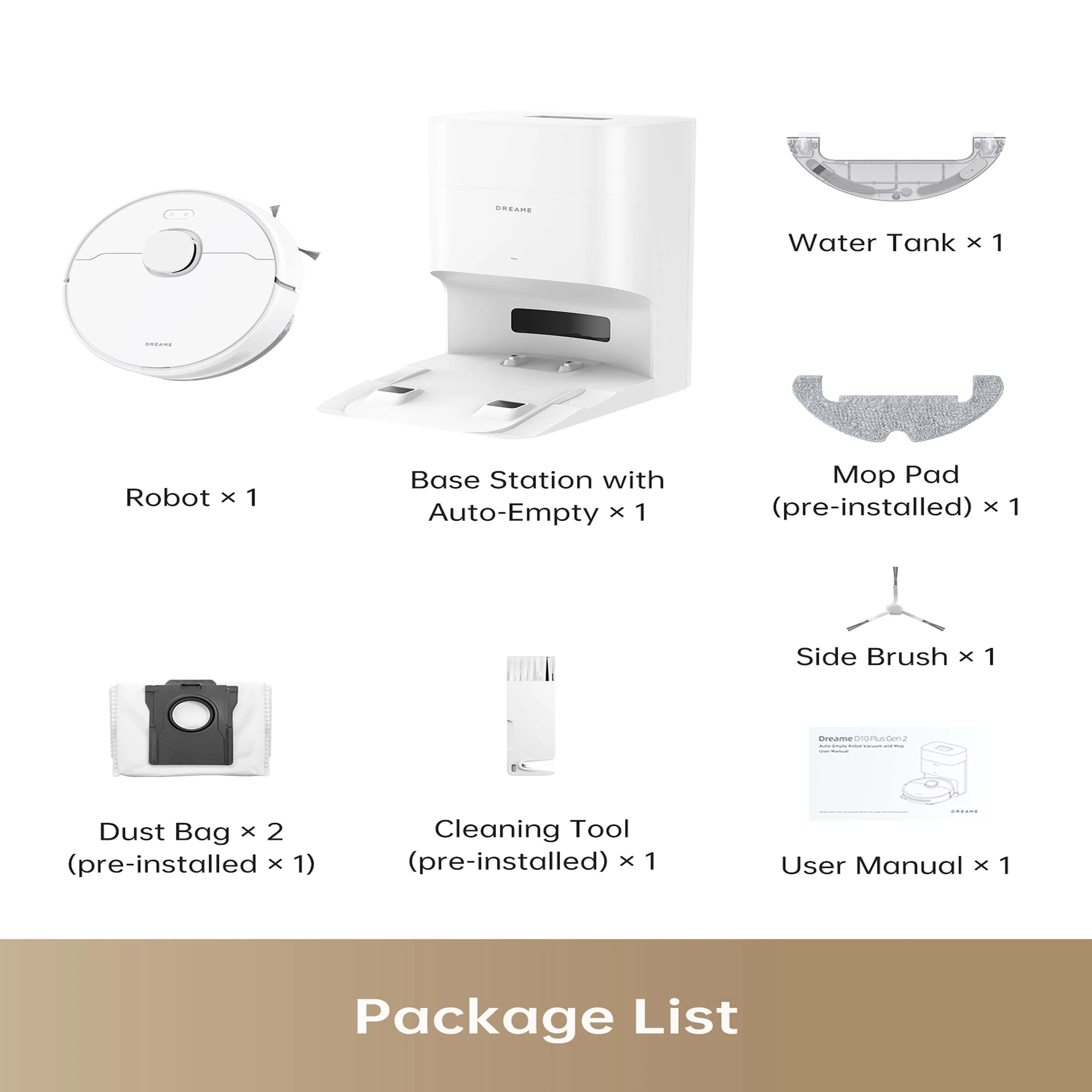 Dreame D10 Plus Gen 2 Robot Vacuum & Mop| RLD32GD