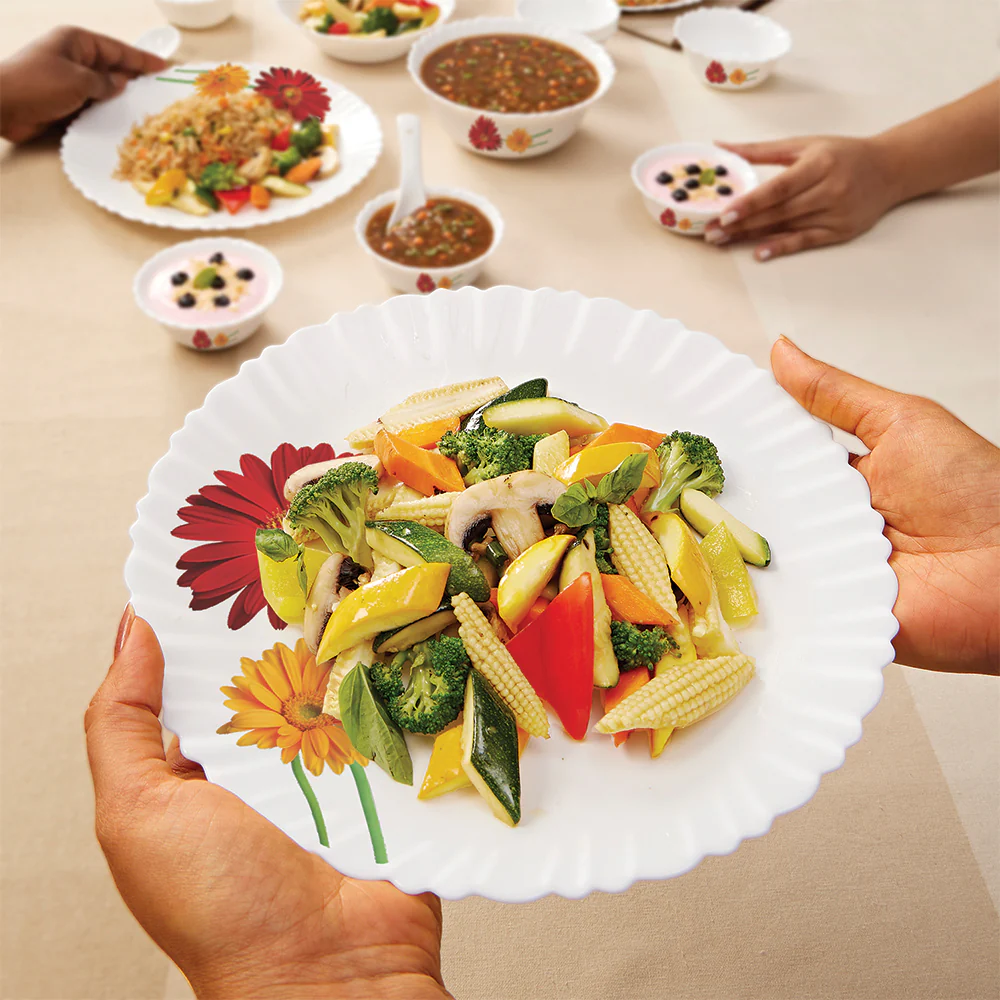 Larah by Borosil Zinnia Dinner Set, 27 pc