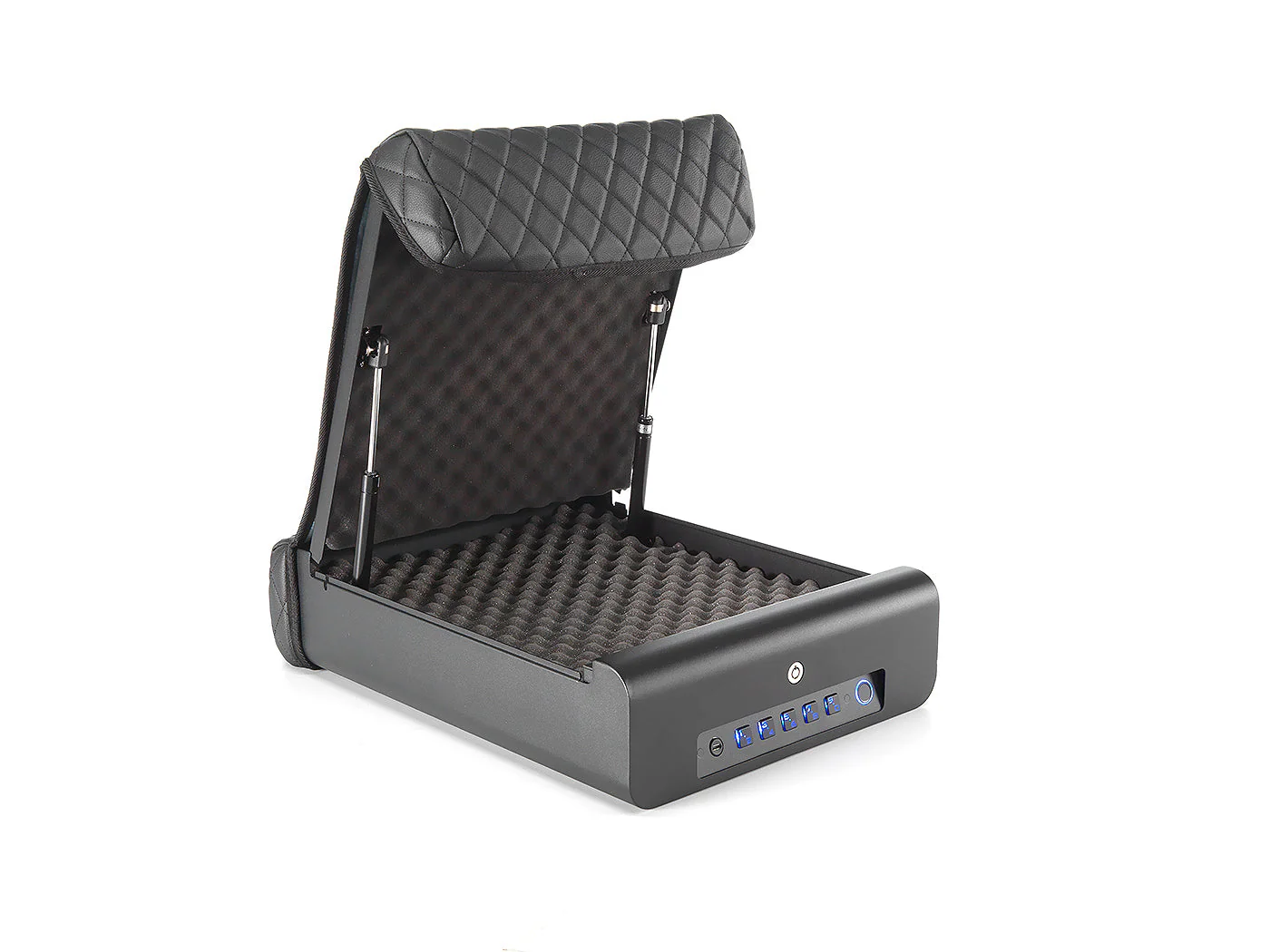 BoostedSafe Elite Biometric Vehicle Gun Safe – Fingerprint, Key & Digital Combo