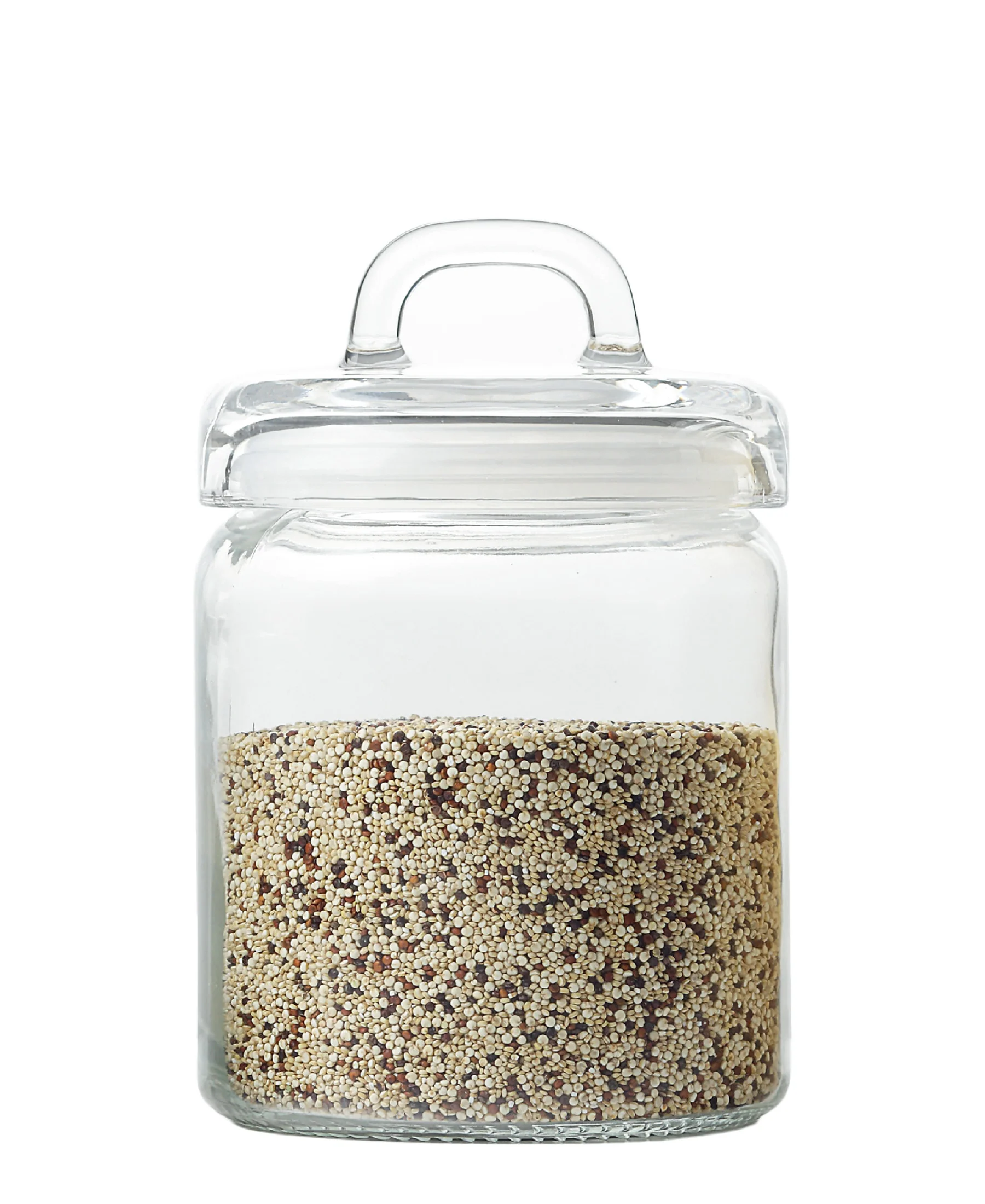 Aqua Round Canister 1.2Lt - Clear