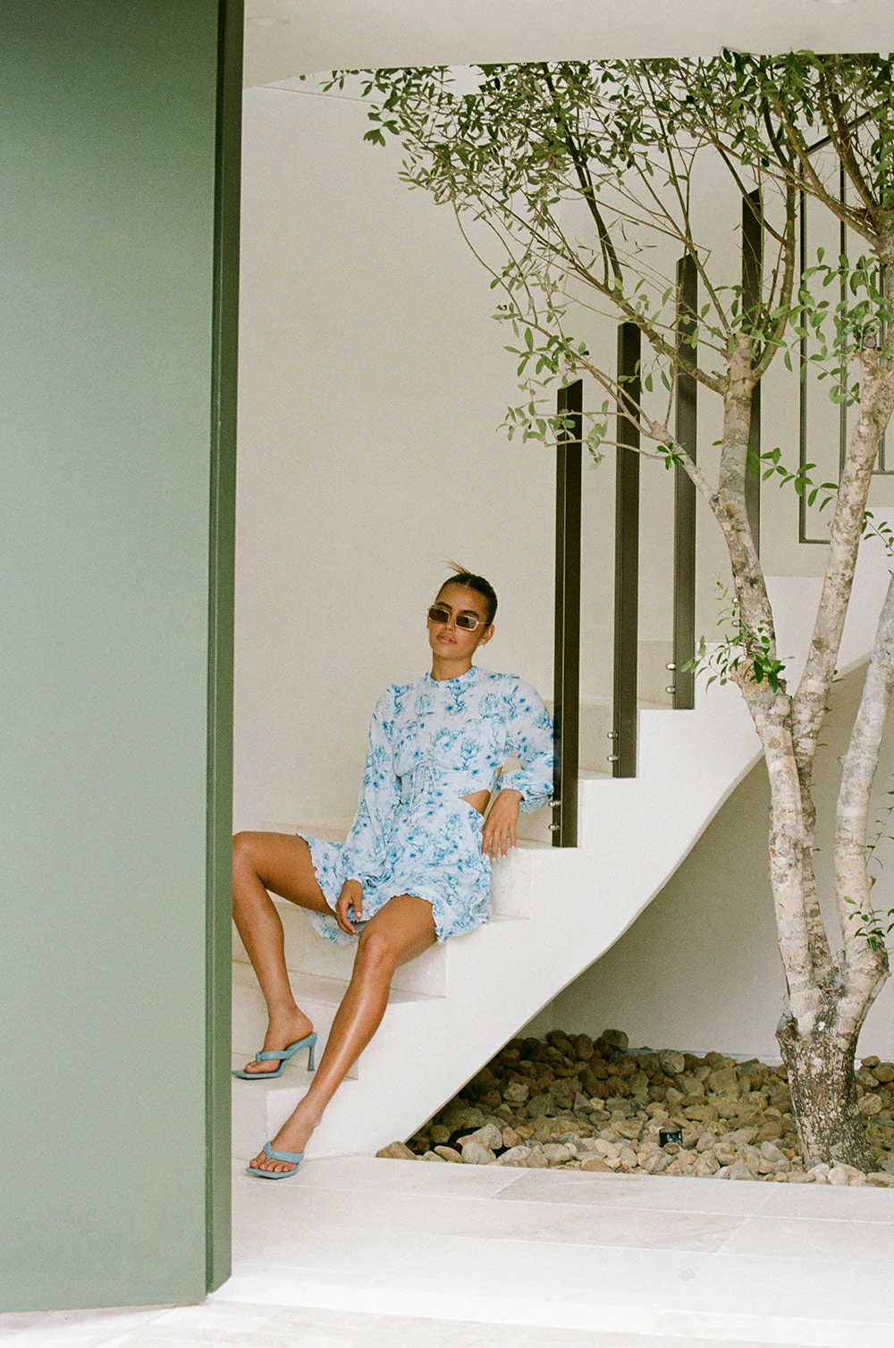 SAMPLE-Backless Cleo Dress - Winter Tulip