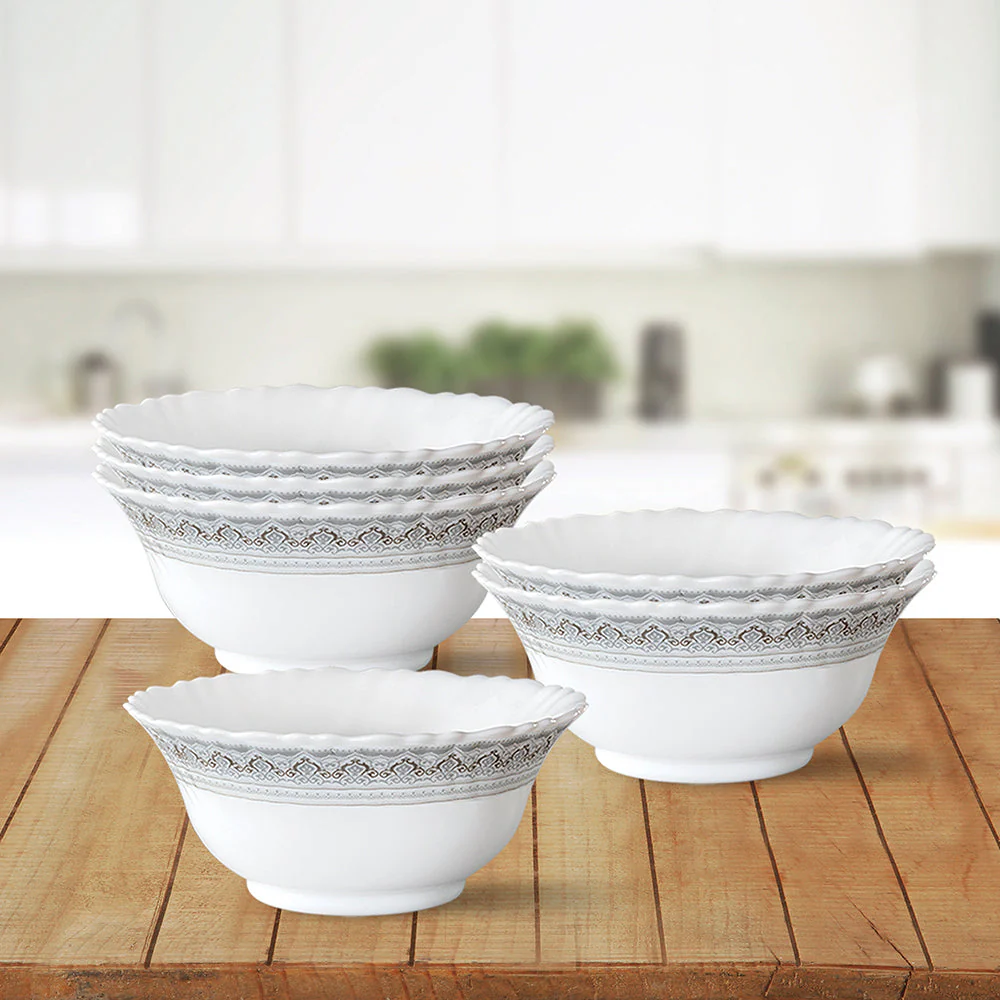 Larah by Borosil Classic Veg Bowl Set, 6 pc