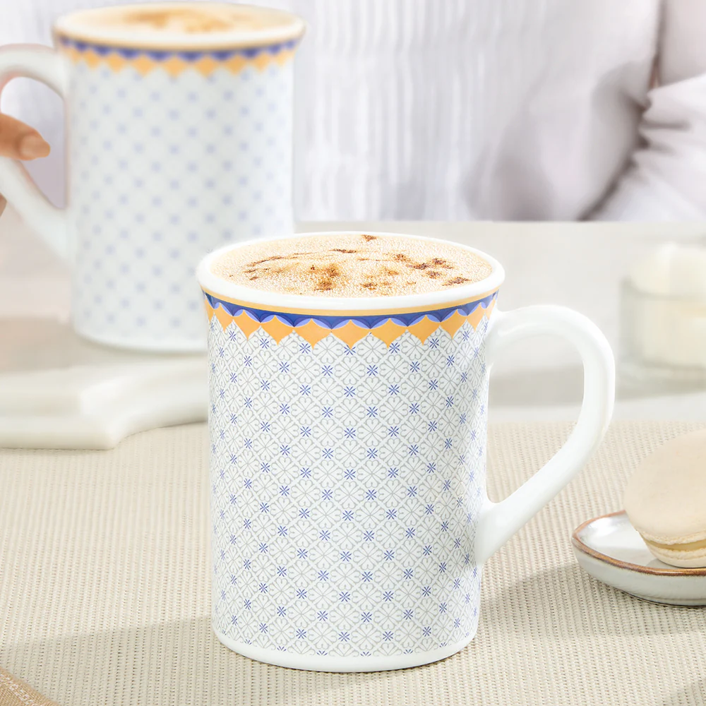 Larah By Borosil Kosmia Mug Set, 350ml x 2