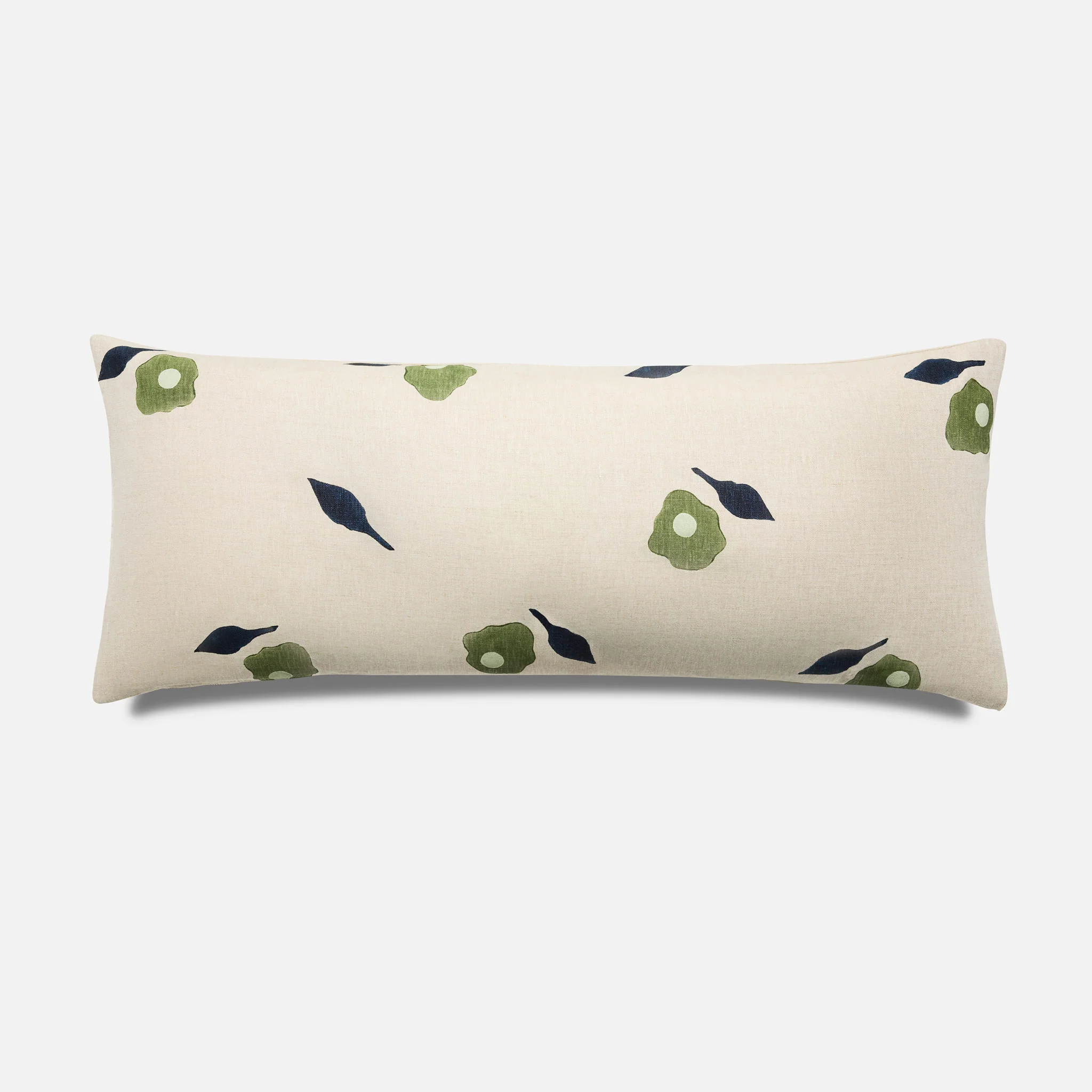 Caroline Z. Hurley Hand Block Print Lumbar Pillow Cover