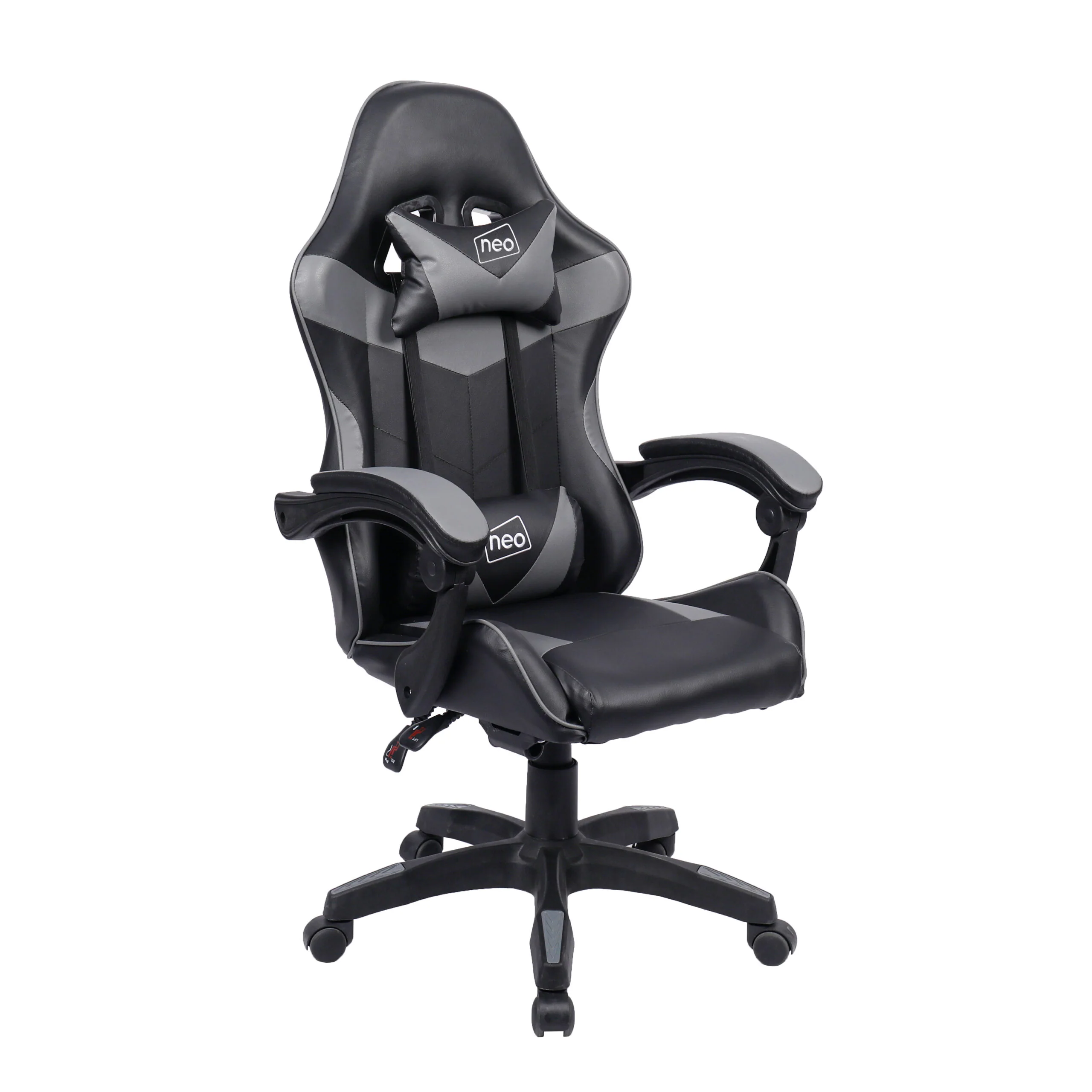 Neo Gaming Chair Grey PU Leather & Mesh Padded