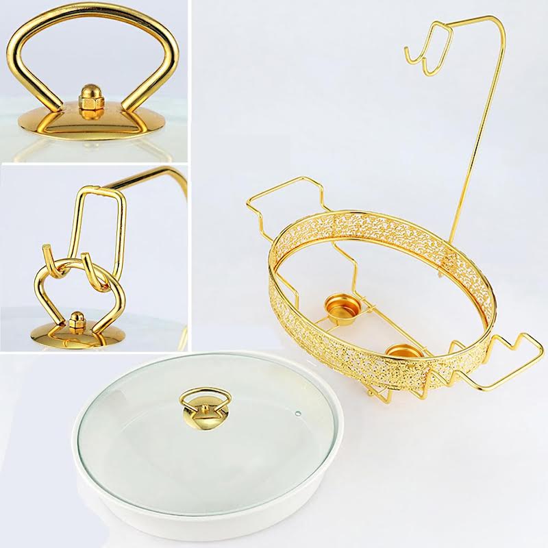 3.5Lt Ceramic Chafing Dish Gold
