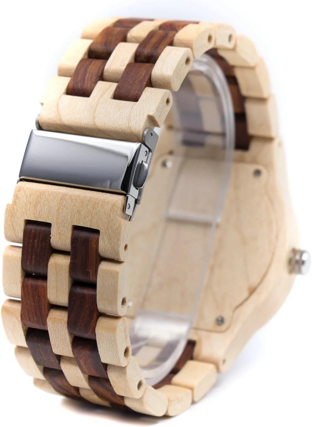Men's Wooden Watches Handmade Analog Quartz Luminous Wristwatch