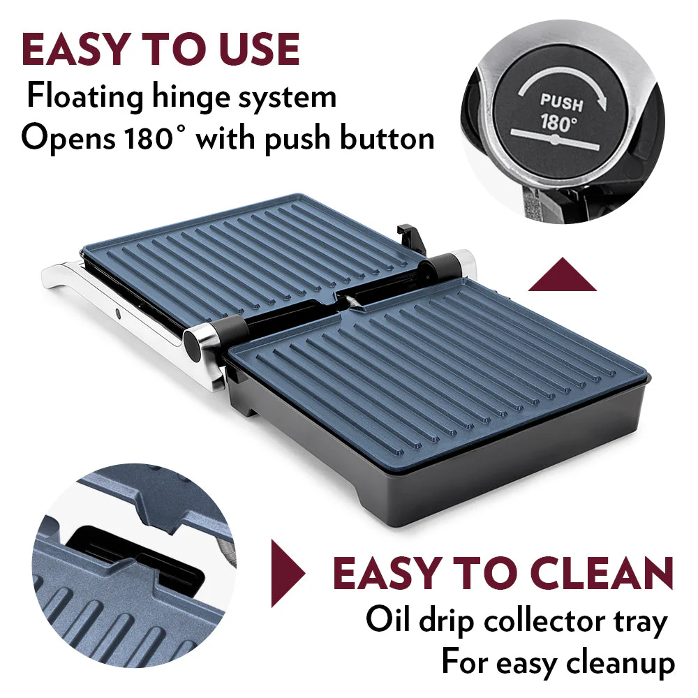 Borosil Mega Jumbo 180° Grill Sandwich Maker