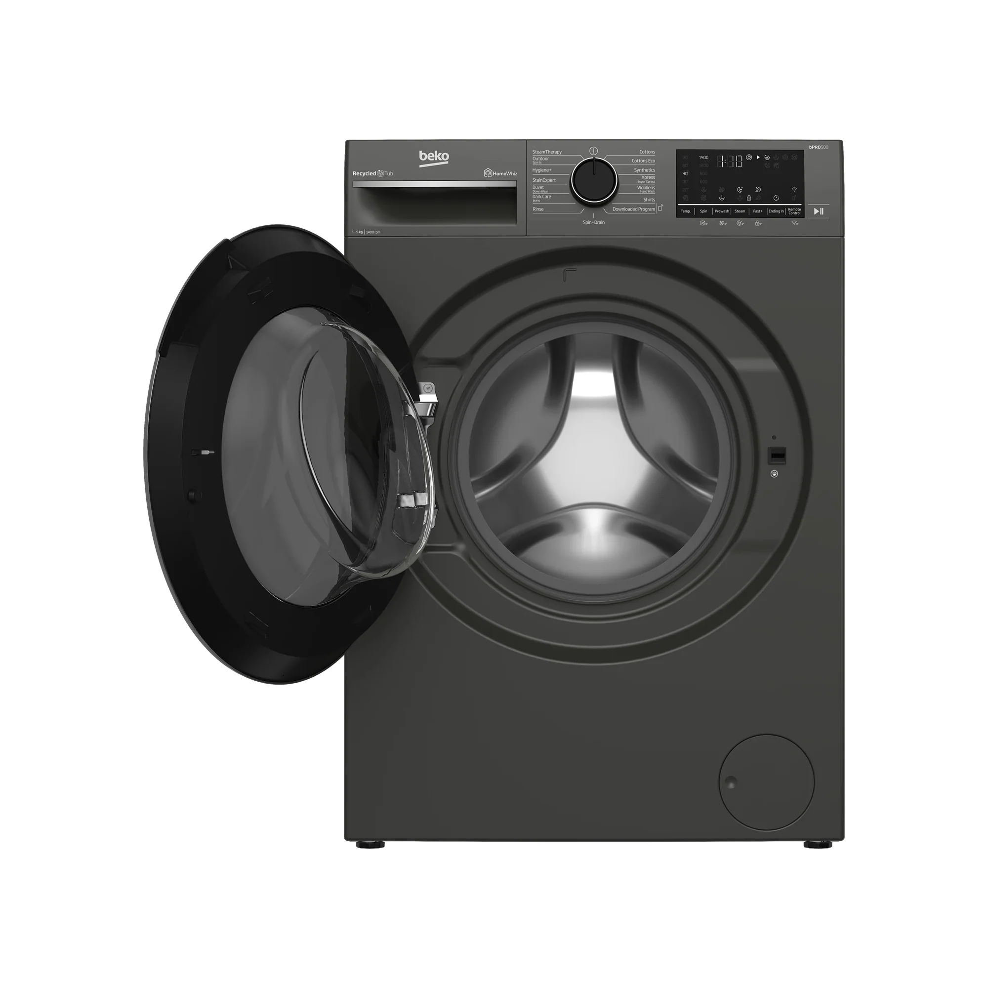 Beko 9kg Front Loader Washing Machine Manhattan Grey