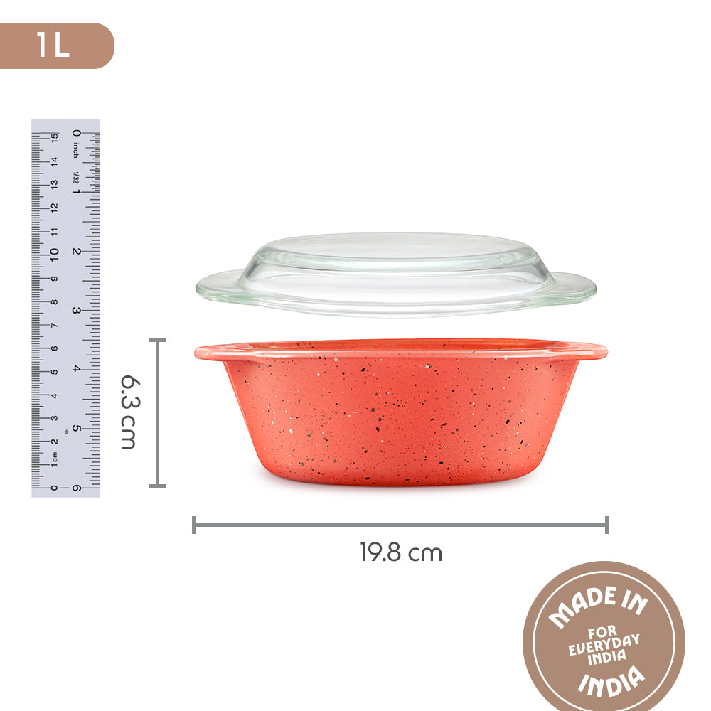 Colors Kube Pink Casserole with Lid