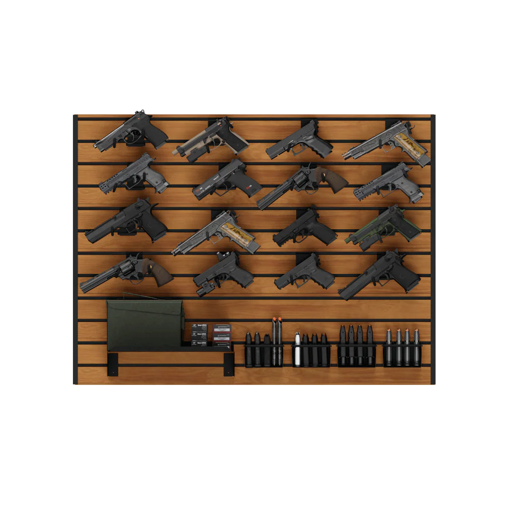 Hold Up Displays 16 Pistol Gun Wall Bundle HD109