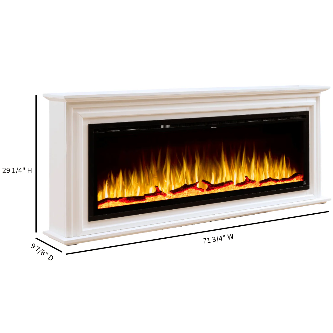 Sideline Elite 60 Inch Smart Electric Fireplace with Encase Surround Mantel