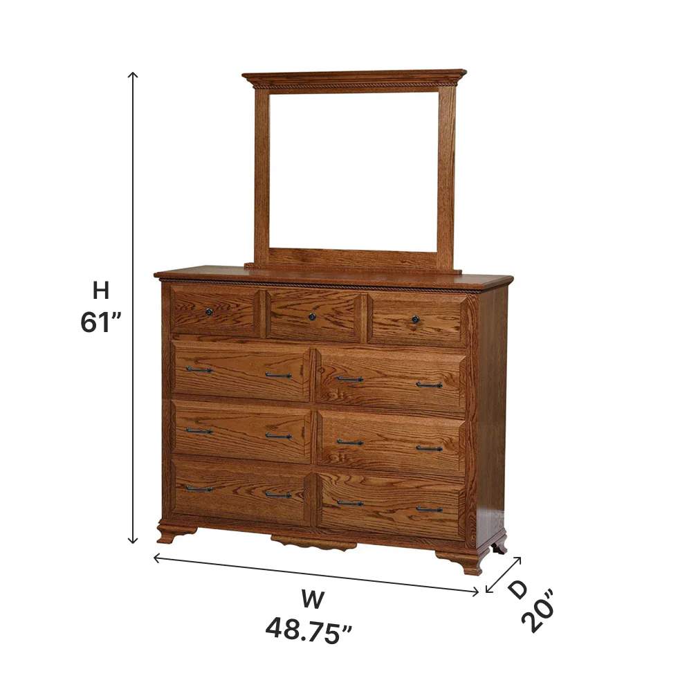 Amish Berkshire Tall Dresser