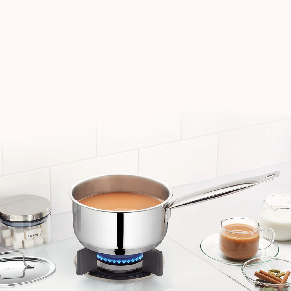 Borosil Cookfresh SS Saucepan + Lid, 1.5L