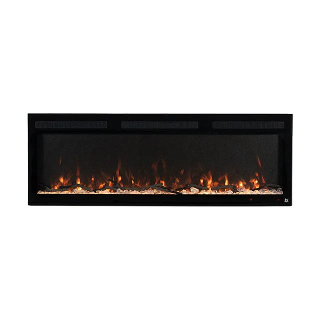 Sideline Fury 57 Inch Slim-Depth Recessed Smart Electric Fireplace 80055