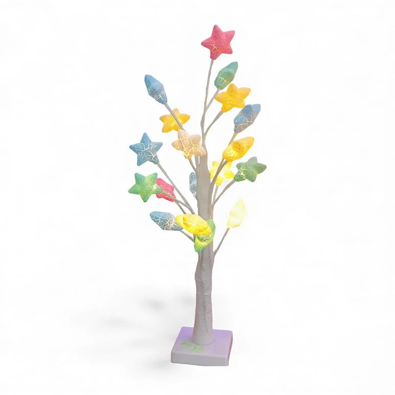 60cm LED Tree with Stars Multicoloured