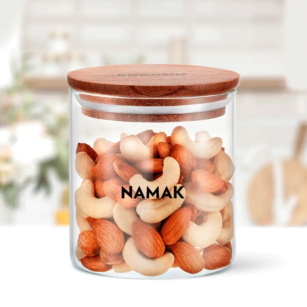 Classic Glass Jar with Wooden Lid, Personalise
