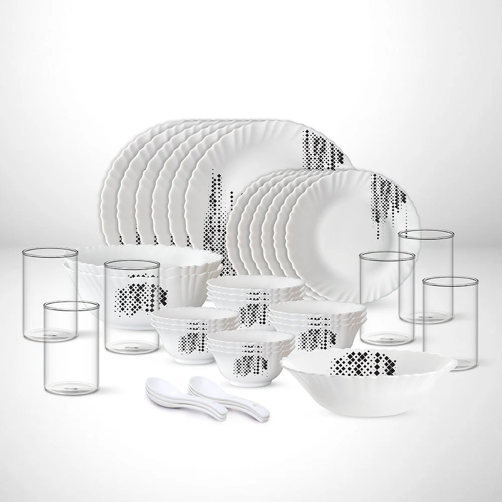 Larah by Borosil Slate Dinner Set, 15 pc