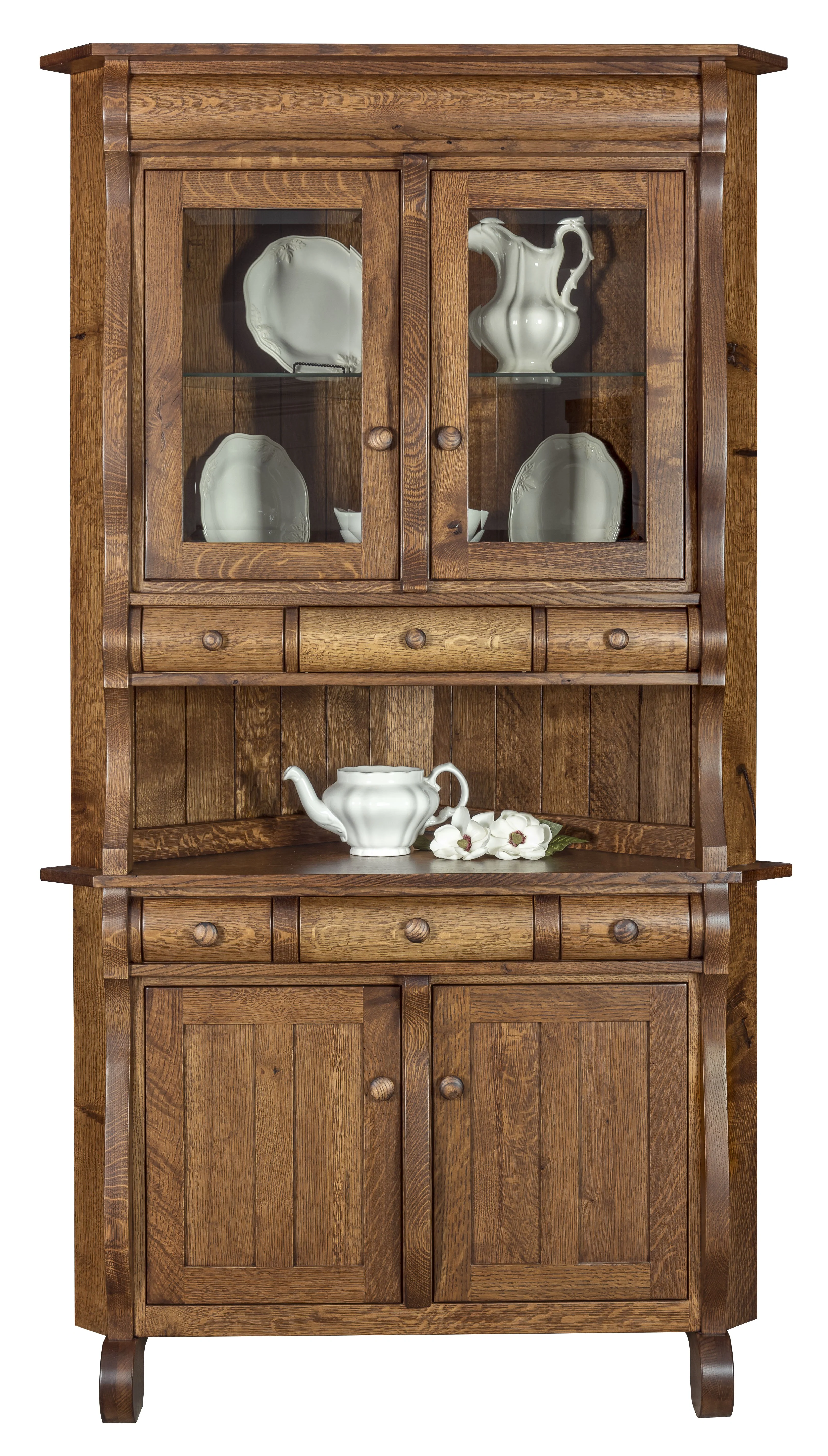 Amish Hampton Corner Hutch