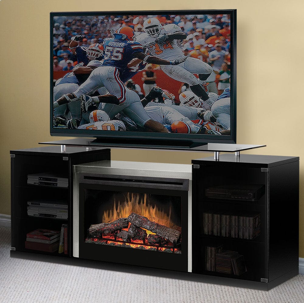 Marana Electric Fireplace Media Console in Black