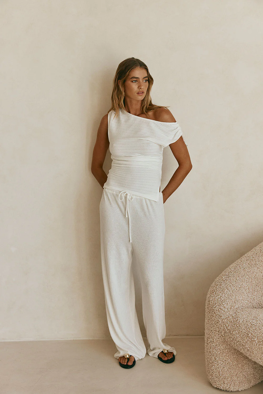 SAMPLE-Deni Top - White