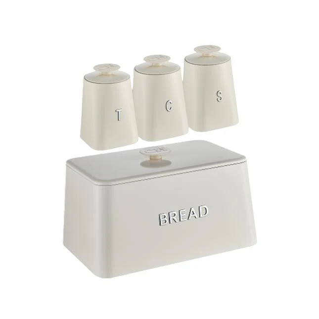 CH 4 Piece Opulence Canister Set Cream