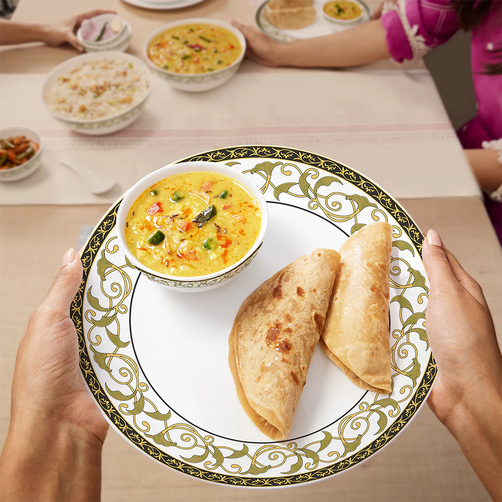 Larah by Borosil Royale Dinner Set, 19 pc