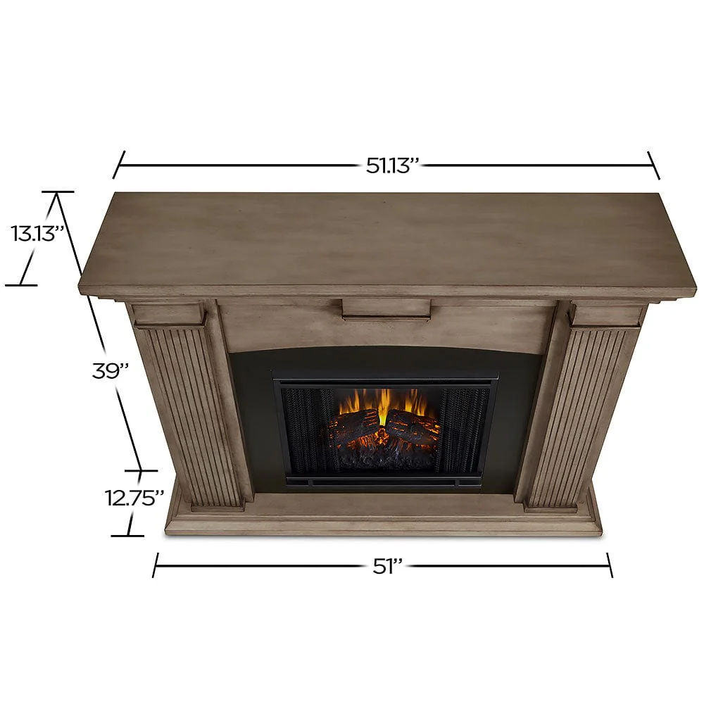 Adelaide Electric Fireplace Mantel Package in Dry Brush White - 7920E-DBW