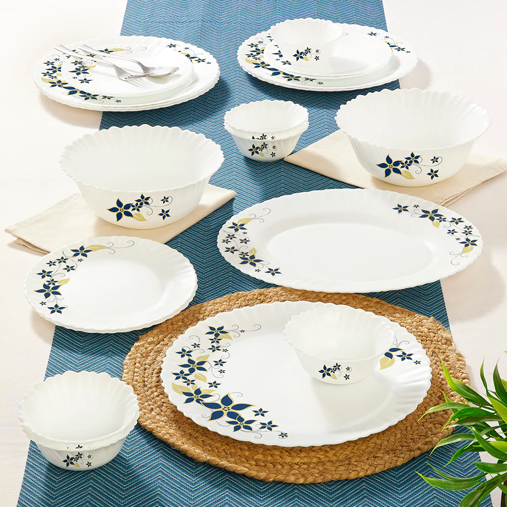 Larah by Borosil Viva Dinner Set, 21 pc