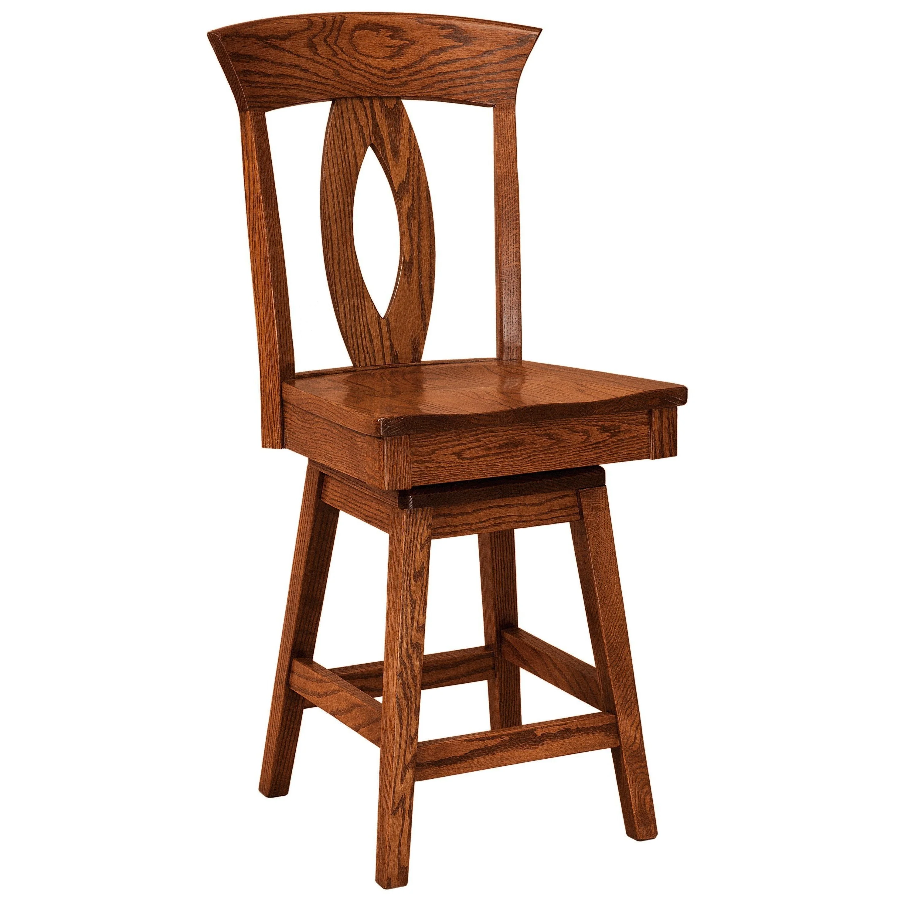 Amish Brookfield Swivel Bar Chair
