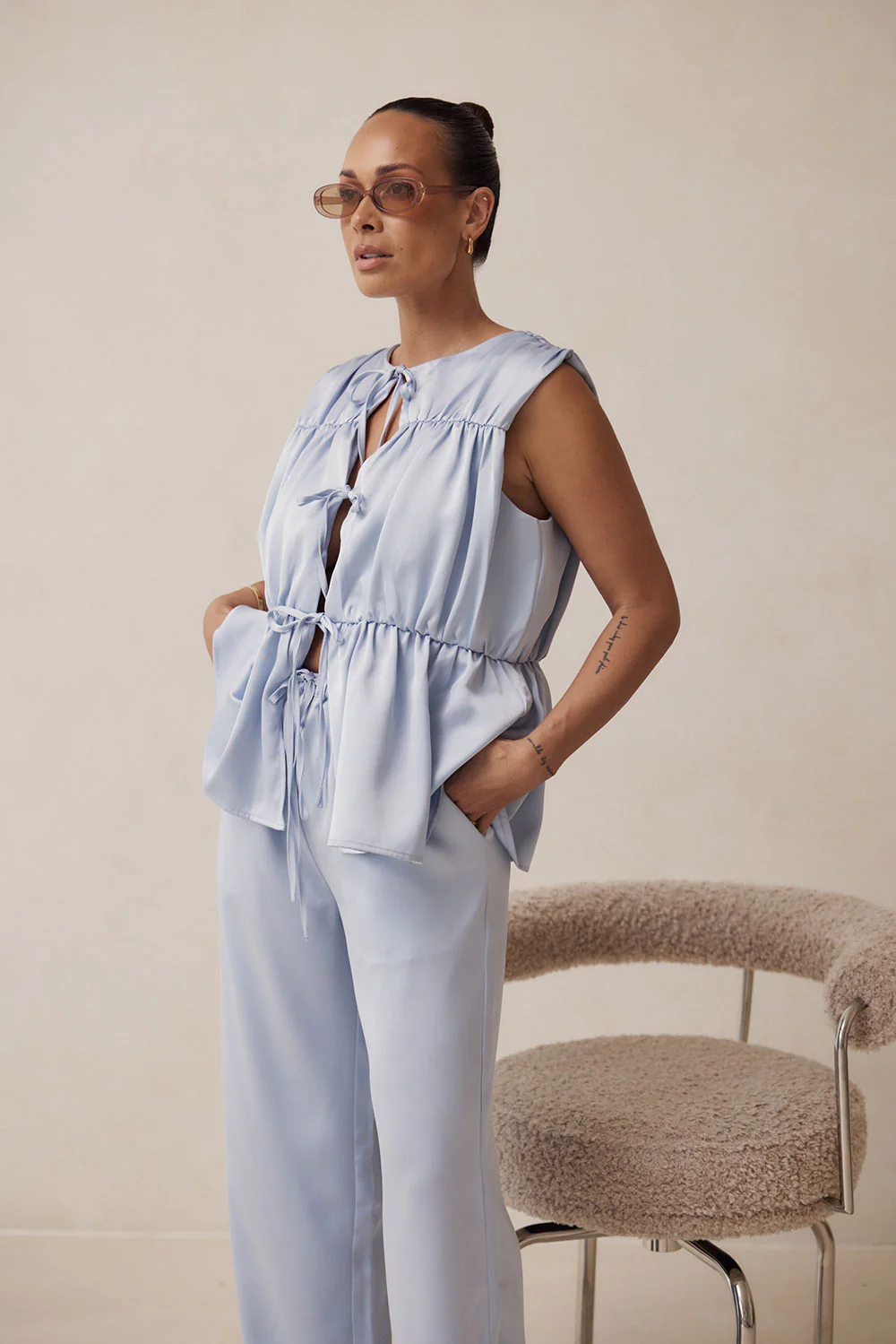 SAMPLE-Juliette Pants - Blue