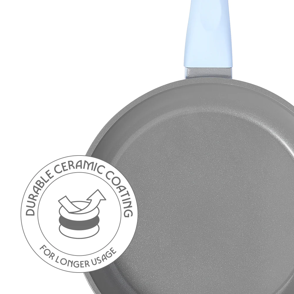 Borosil Vajra Ceramic Fry Pan, 20 cm - 900ml