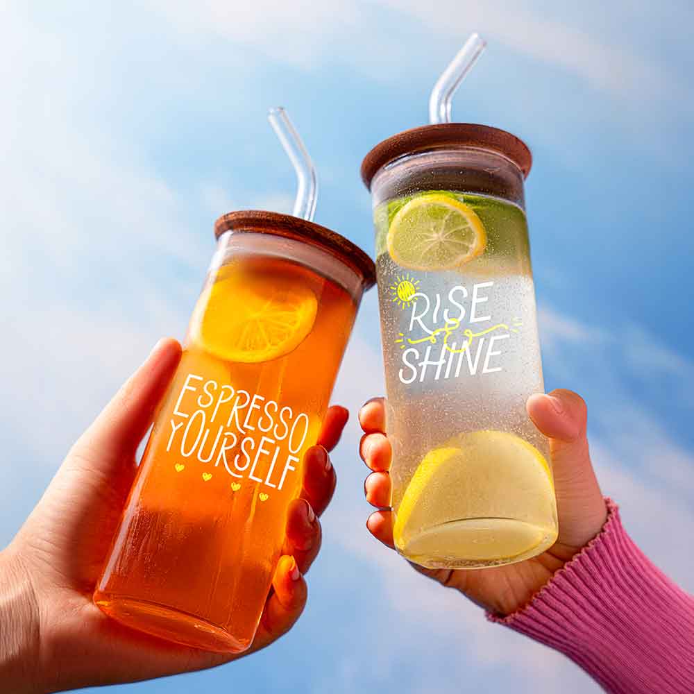 Borosil Brio and Rise & Shine Punch Glasses, Set of 2