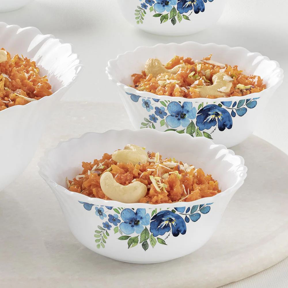 Larah by Borosil Pansy Pudding Set, 7 pc (Small)