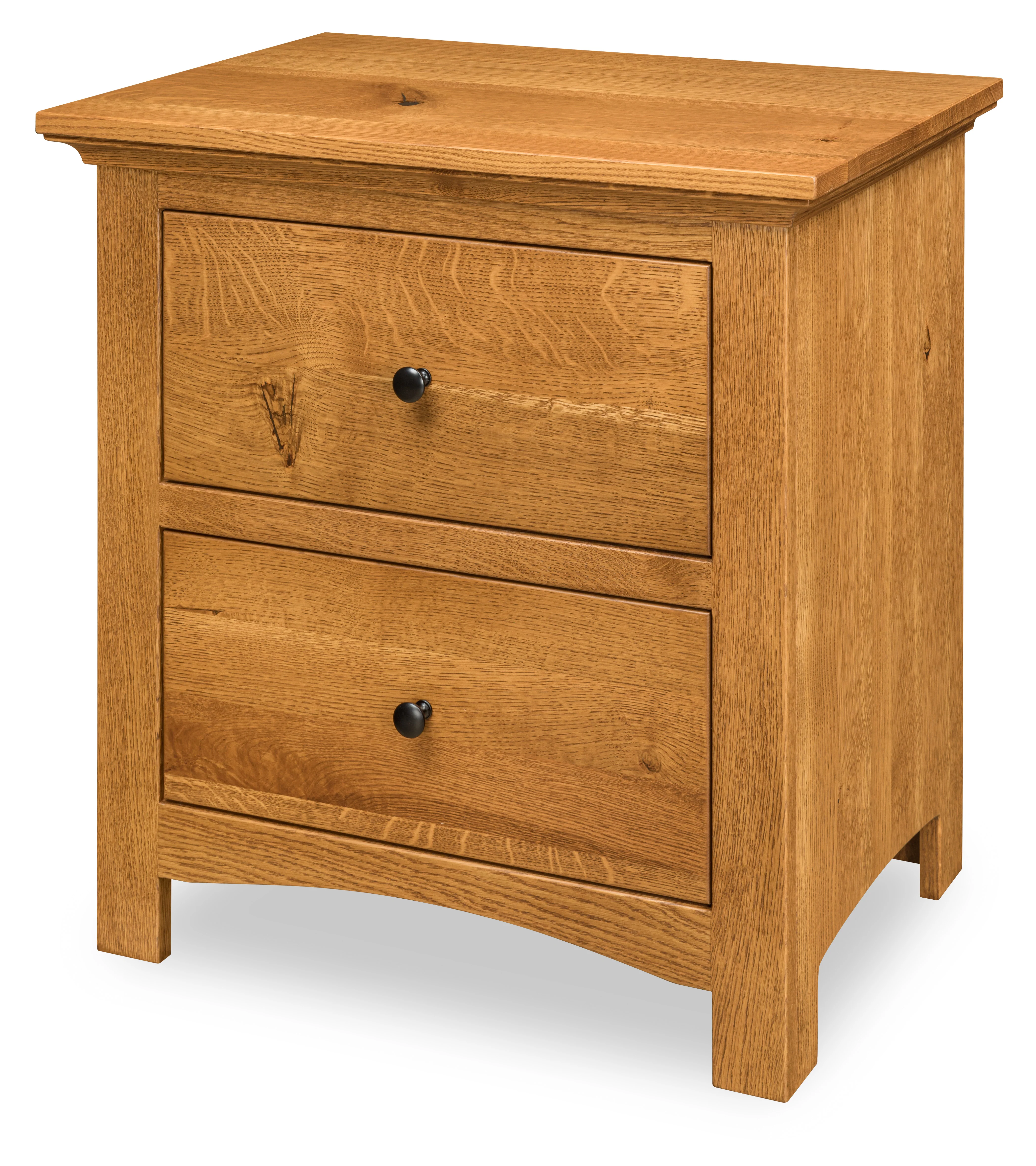 Amish Camden Two-Drawer Nightstand - Quick Ship