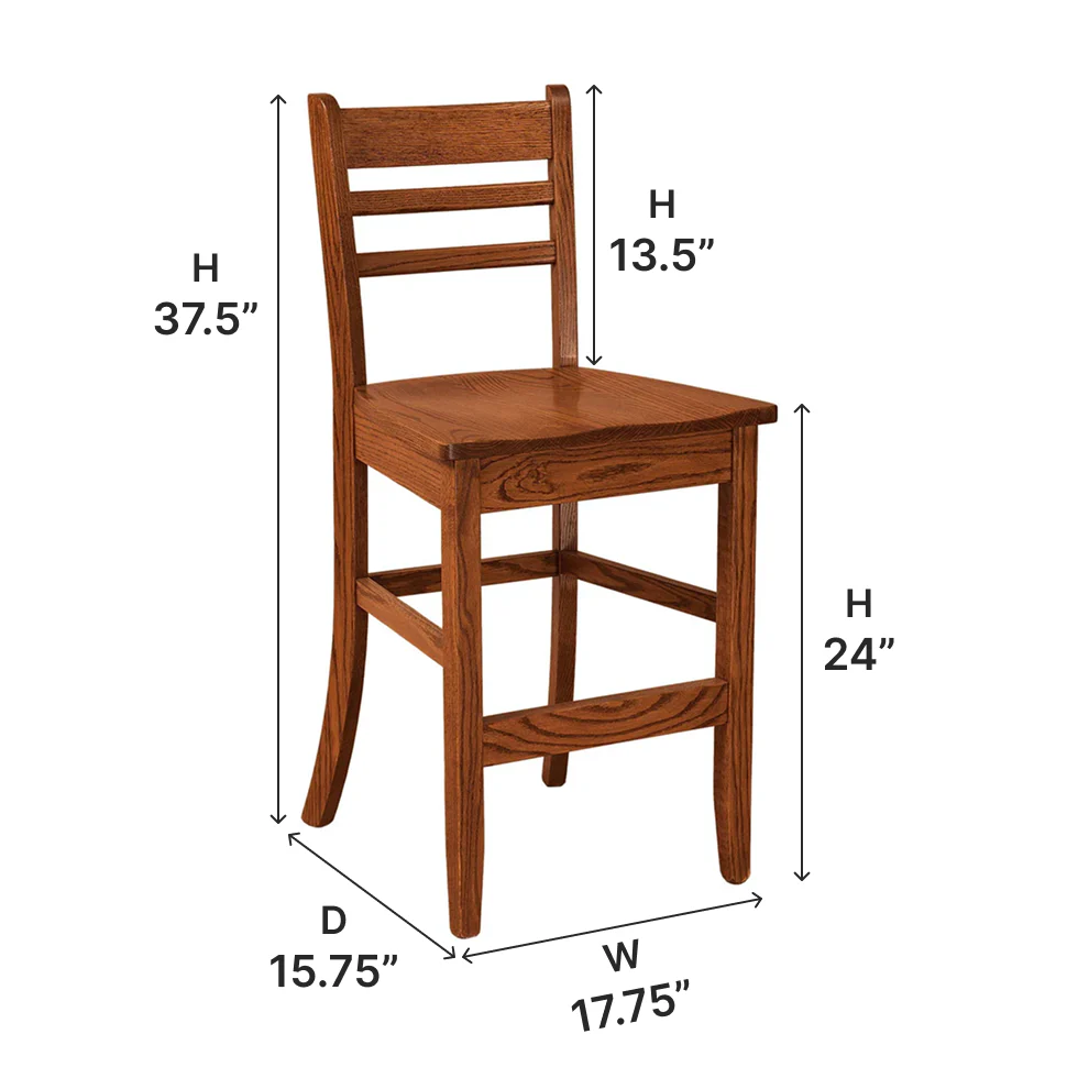 Amish Brady Bar Chair