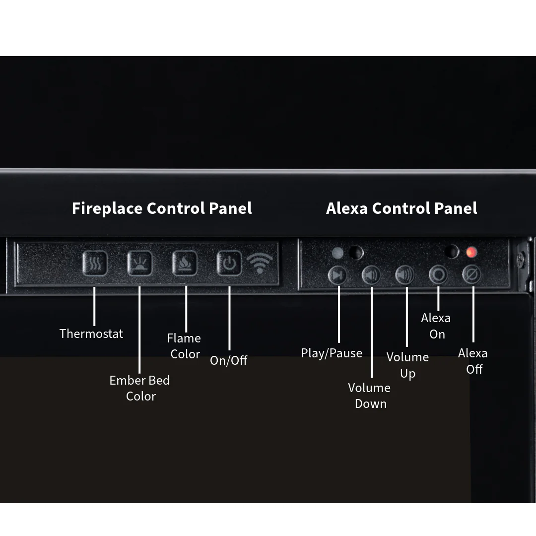 Sideline Elite 42 Inch Recessed Smart Electric Fireplace with Alexa Built-in 80068
