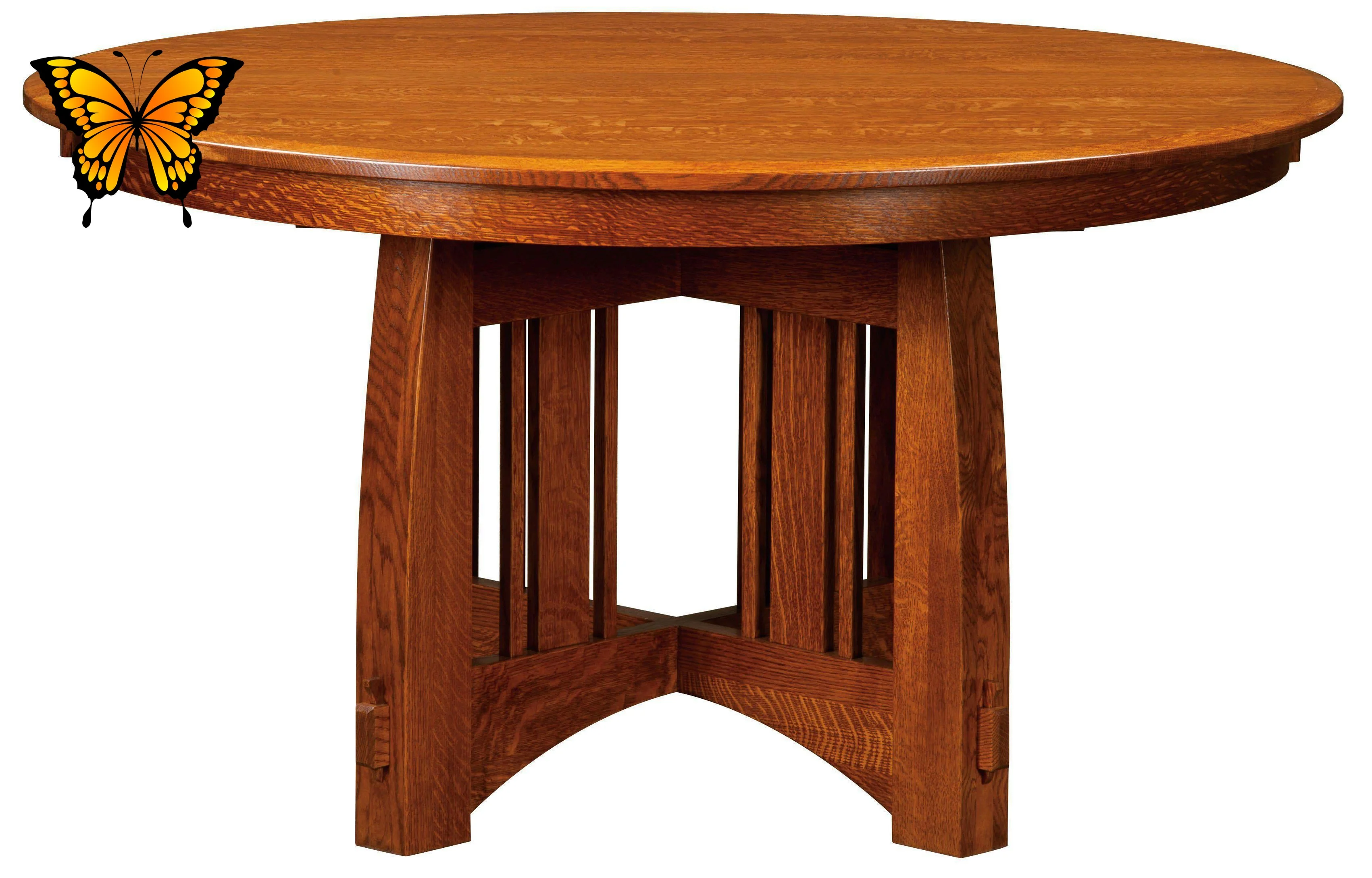 Amish Brookville Single Pedestal Table