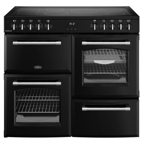 Belling 100cm Black Farmhouse Electric Rangecooker | FH100EBLK