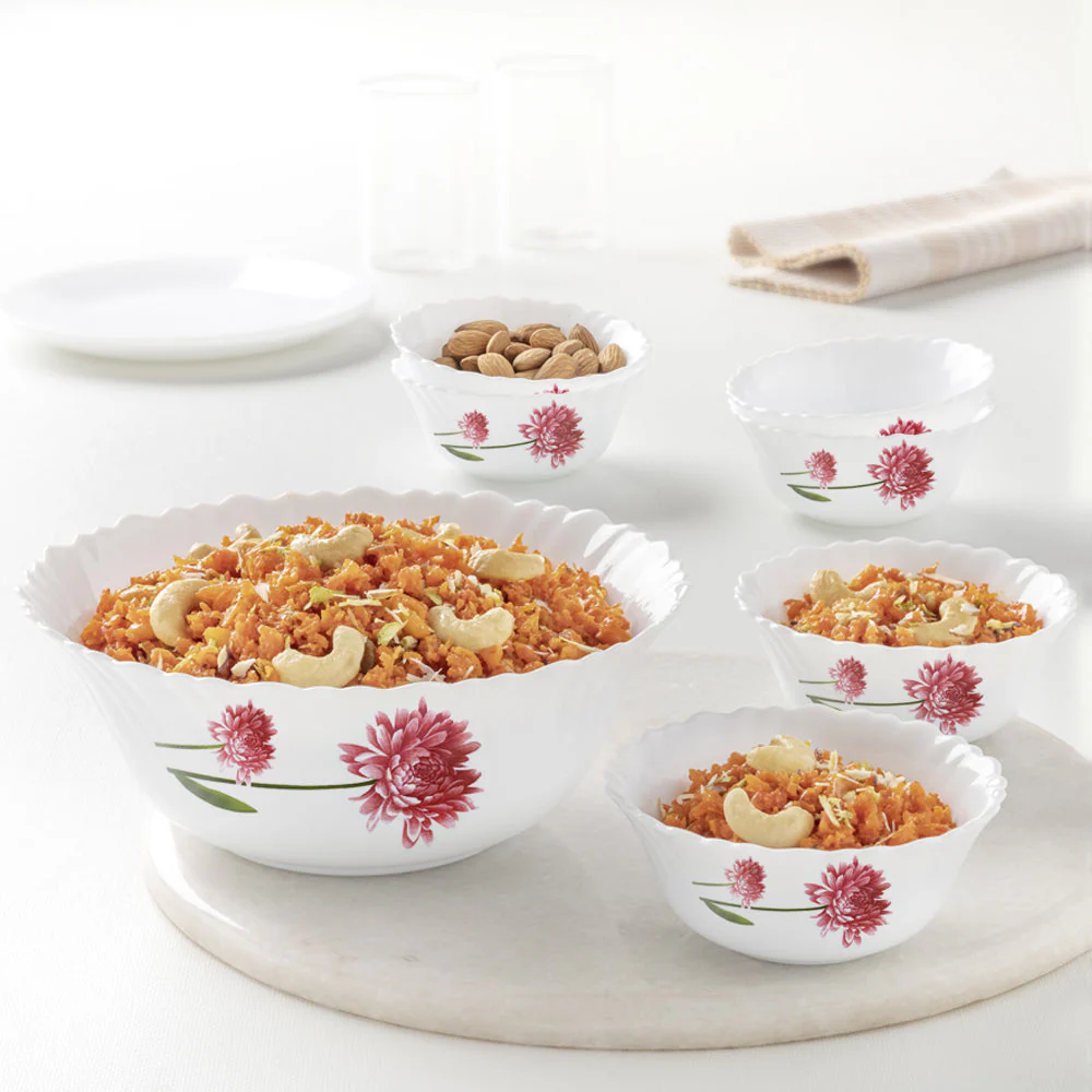 Larah by Borosil Belle Pudding Set, 7 pc (Large)